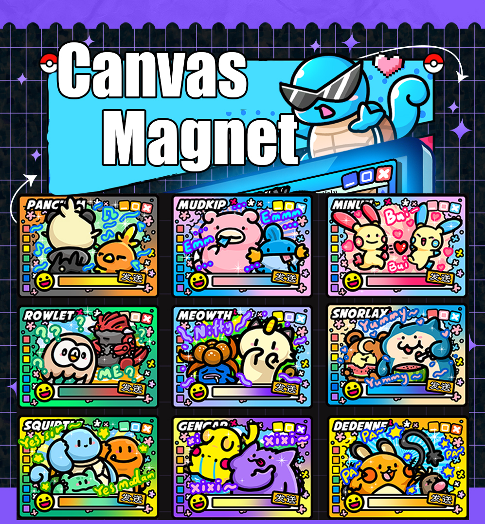 Pokemon Whale Studio Canvas Magnet Vol4.0 Blind Box