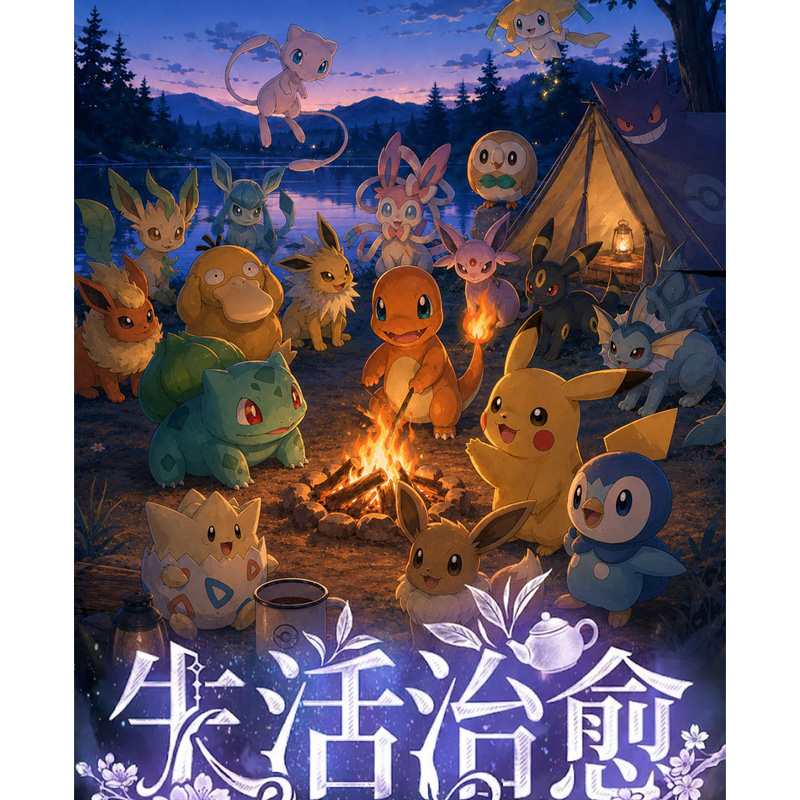8.27 Pokemon ShiGuangJi Studio<Healing moment>ArtBoard Blind Box